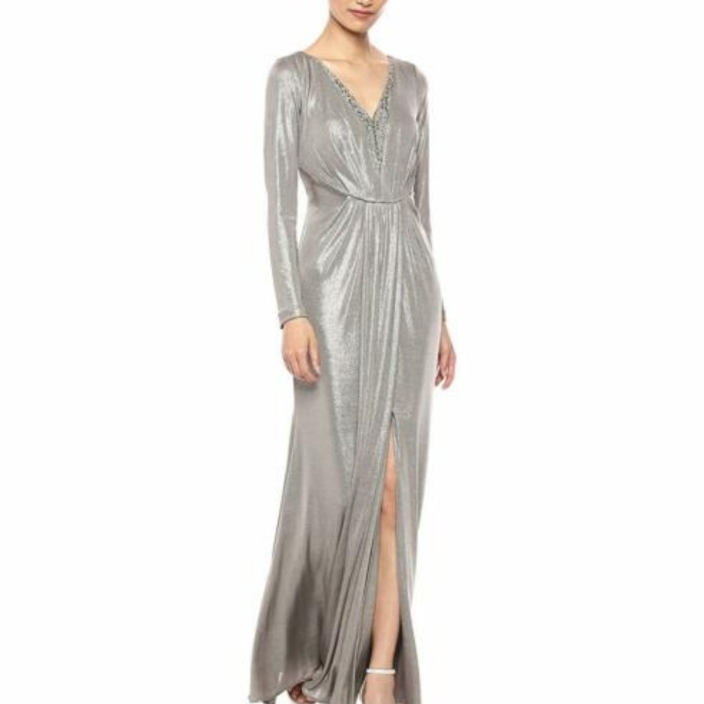 Adrienna Papell foiled jersey dress
